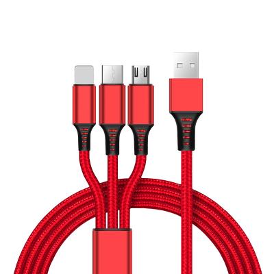 China MP3/MP4 Player OEM Quick Charge 3 In 1 Type C Cables USB Data Cable Phone Charger For Apple iPhone Android Type C for sale