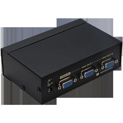 China Multimedia Support 1080P 1In 2 Out 1x2 VGA Splitter 350MHz for sale