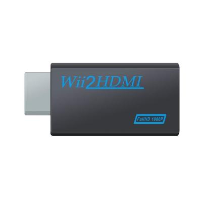 China Hot Selling Multimedia Wii To HD MI Converter Black HD720P 1080P Wii2HDMI Full Adapter Supports All Wii Display Modes for sale