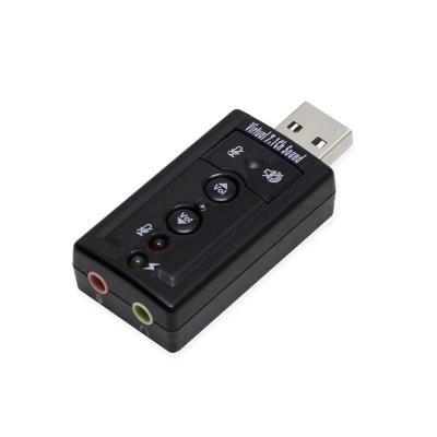 China 7.1 USB External Sound Card USB To 3.5mm Jack Earphone Adapter MIC-Phone Audio Sound Card For Mac Win Count Android ES-T259 for sale