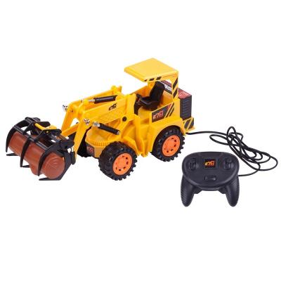 China Forward Electric Toy 5 Channel Wood Grapple Christmas Toys For Kids Wheel Loader Wire Auto Truck for sale