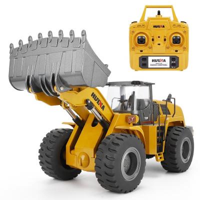 China Ahead HuiNa 1/14 1583 (583) Alloy Metal Bulldozer 10 Channel Wheel Loader Building Model Trucks RC for sale