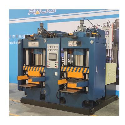 China Semi-automatic 200T Four Column Hydraulic Press Machine Brake Pad Manufacturing Machine of Building Material Stores for sale