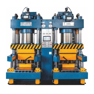 China Building Material Stores Semi-automatic 400T Two Stations Hydraulic Press Machine For Subway Brake Pads for sale