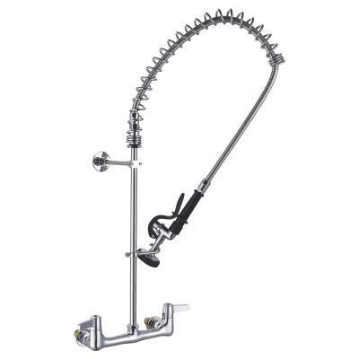 China Modern Easy Install Wall Mount Pre-Rinse Faucet For Commercial Kitchens Include Wall Bracket And Sprayer for sale