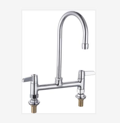 China M98E-503SG03 ECO Stainless Steel Kitchen Gooseneck Sink Water Faucet Industrial Brass Faucet For Kitchen For North America Europe for sale