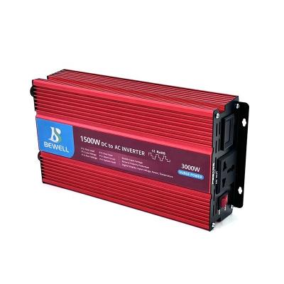 China Shell Material DC AC 12v 220v 1500w 1500 Watt Modified Sine Wave Off Grid Solar Power Inverter for sale