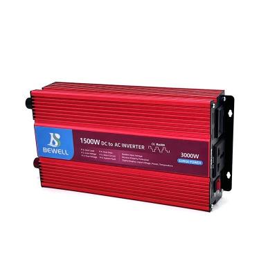 China Shell material factory price 1500w modified sine wave power inverter 12v/24v to 220v for home energy system for sale