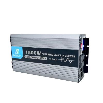 China Shell Material BEWELL DC to AC Pure Sine Wave Power Inverter 1500W Off Grid Solar Inverter for sale