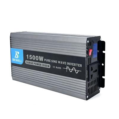 China Shell Material Solar Inverter Manufacturers Wholesale Price Pure Sine Wave Power Car Inverter 1500WATT for sale