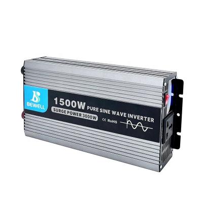 China Chinese Shell Hardware Inverter 12v Portable Pure Sine Wave Certificated With Digital Display 1500w for sale