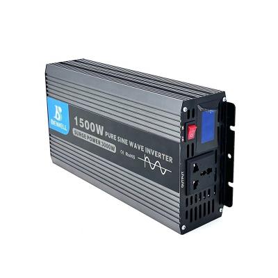 China Shell China Material High Efficiency 1500W Pure Sine Wave Power Inverter 12v 220v for sale