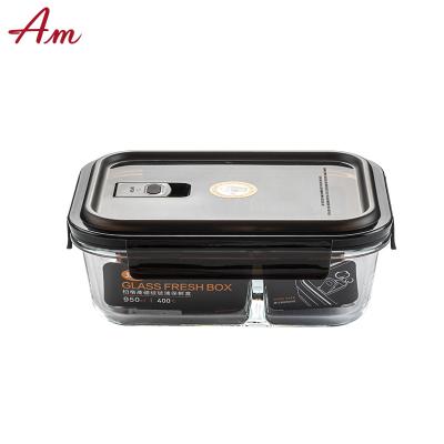 China Viable factory wholesale glass lunch box, can be used for frozen microwave heating refrigerator for sale