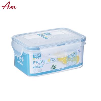 China Sustainable 4 Pieces Set Airtight PP Plastic Transparent Kitchen Food Dry Storage Container for sale