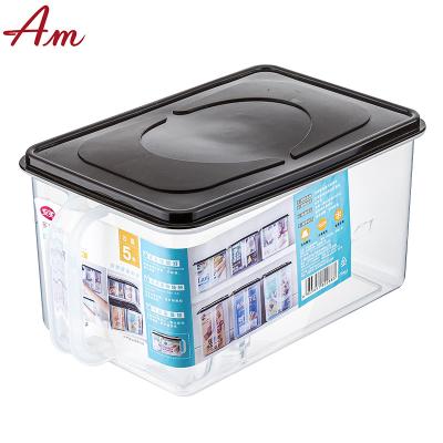 China Sustainable Cheap Customized Type Food Container Square 5l Plastic Airtight Dry Storage Box for sale