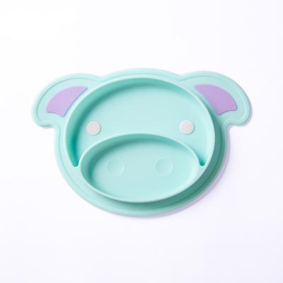 China Children's Bpa Free Feeding Silicone Dinner Place Mat Plate Non-slip Separate Silicone Suction Cup, Suitable for Baby Toddler for sale