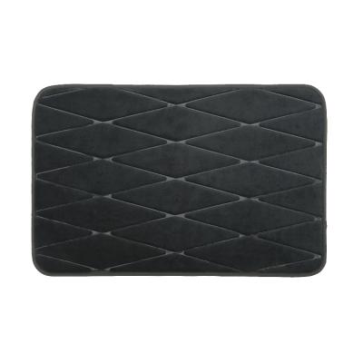 China Washable hot selling Flannel Fleece Memory Foam Soft Comfort Non Slip Bath Mats water absorbent bath mat for sale