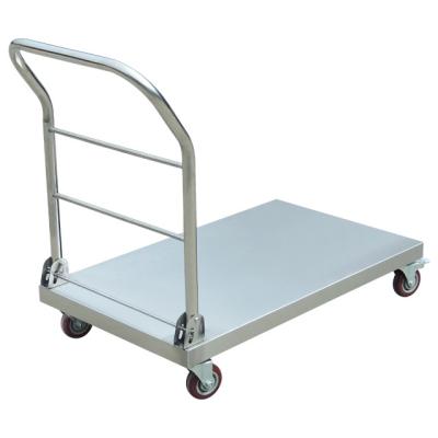 China Commercial Folding Storage Stainless Steel Platform Trolley / Hand Trolley BN-W35 for sale