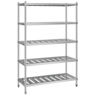 China Corrosion Protection China Production Kitchen Equipment Stainless Steel Supermarket Storage Rack for sale