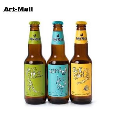 China Factory Supply 1100ml Minimalist Amber Glass Beer Bottle With Foil for sale