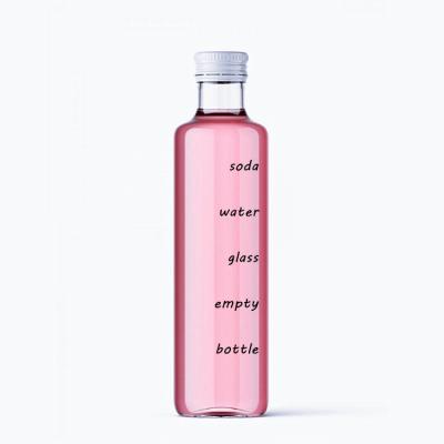 China High Quality 250ml 300ml 350ml 500ml Beverage Glass Bottle Glass Bottle Drinking Water Bottles With Custom Logo For Water Soda for sale