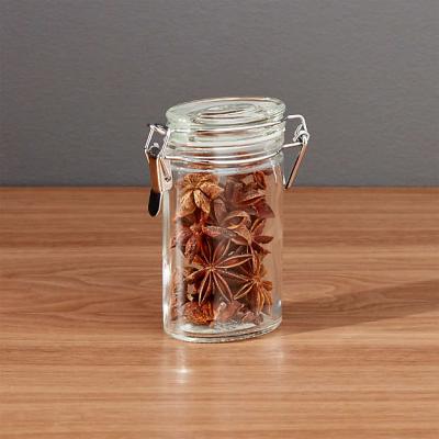 China High Quality Empty Food Spice Jars Storage Easy Open Cooking Glass Jars With Clip Lids for sale