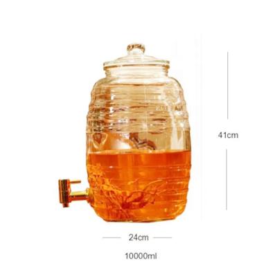 China 5 Gallon Viable 10 Gallon Large Mouth Carboy 6.5 Gallon Glass Jars Big Jar Glass For Juice Beverage Tea for sale