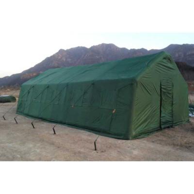 China Straight Tie Type Aosener 60 Square Meter Style Military Green Tent Canvas Gable Roof Inflatable Tent For 6-8 Persons for sale