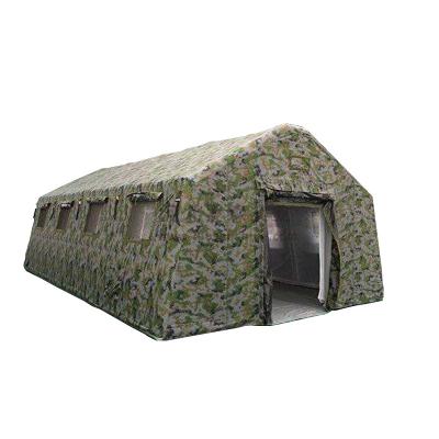 China Aosener 60 sqm Inflatable Tent Army Commander Mail Tent Military Inflatable Tent Water Proof Canvas Low Pressure Straight Tying Type for sale