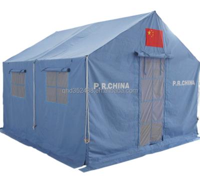 China 300D PVC One Side Coated Waterproof And Fire Retardant Fabric 12 Square Meters Waterproof Fireproof Emergency And Relief Tent for sale