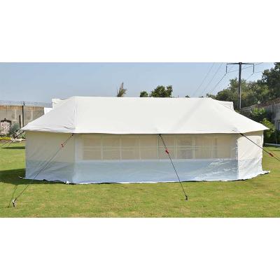 China Straight Bracing Type Aosener OEM Family Tent 4x6.6m White Color Humanitarian Shelter Tent For 5 Person Use for sale