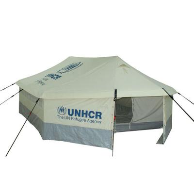 China Straight Bracing Type Aosener Factory Direct 4x4m 5 Person Family Tent Humanitarian Shelter UNHCR Tent for sale