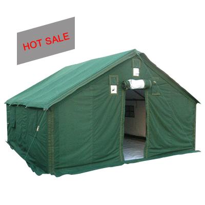 China Diagonal tying type new design army grass tent heavy duty military canvas tent polyester green military tent for sale