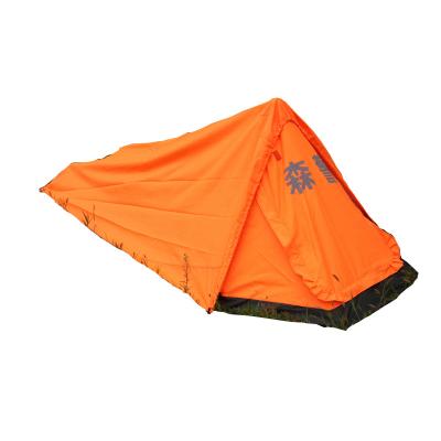 China Red / Aosener 08 Type Straight Bracing Type 1 People Orange PU Coated Oxford Fabric Tent for sale