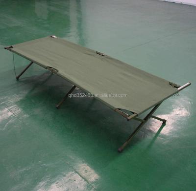 China Multifunctional Folding Outdoor Grass Folding Canvas Bed OEM Portable Green Military Bed for sale