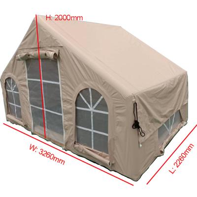 China Diagonal Tying Type Inflatable Multi Function Family 4 People Use Refugee Aosener Relief Tent Luxurious Inflatable Tent for sale