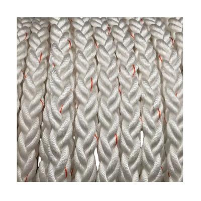 China Hot Selling Polypropylene Polyester 8 Strands Marine Mooring Rope For Ocean Hauling for sale