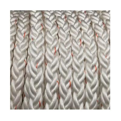 China Fast Shipping Polypropylene Stability Polyester 8 Strands Rope For Boat Mooring for sale