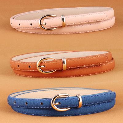 China High Quality Fashion Candy Color Belt Women Thin PU Pin Buckle Decorative Belt Personality Belt for sale