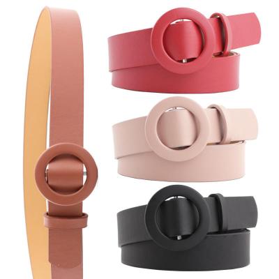 China Wholesale High Quality Faux Leather Belts Candy Color Lightly 1.1