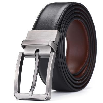 China Hot Sale Leather Belt Men's Double Sided Needle Buckle Business High Quality Leisure Belts for sale