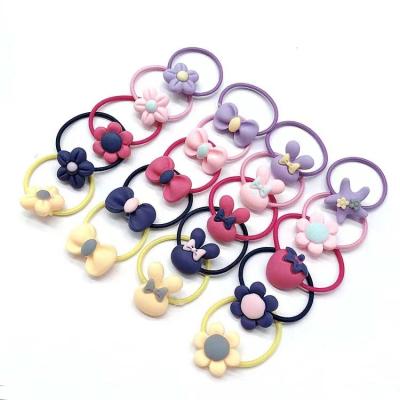 China Children's Hair Accessories Baby Hair Ties Hair Ring Headbands Elastic Band Decoration Children's Cartoon Doll For Girl for sale