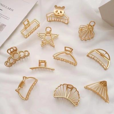 China Wholesale Hot Selling Decoration Ins StyleHollow Rectangle Acrylic Hair Clip Korean Matte Hair Claw Clip Hair Accessories Woman for sale