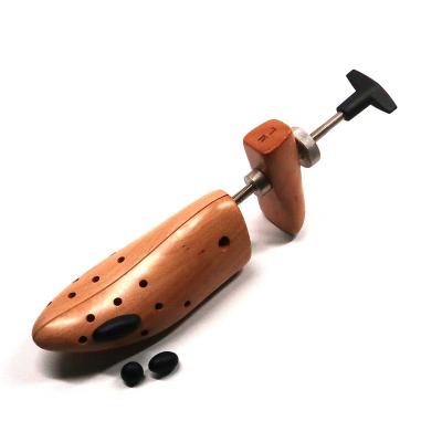 China Adjustable Shoe Expander With T Shaped Handle In Beech Color Two Way Natural Wooden Shoe Stretcher (Length And Width) - SS02D for sale