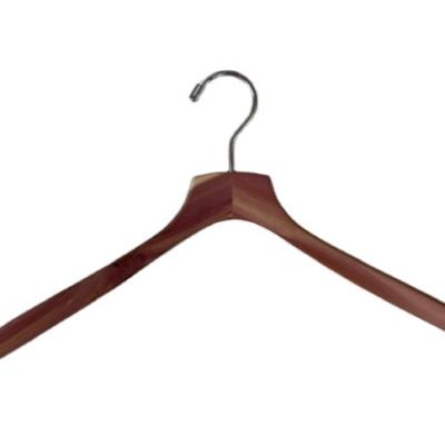 China CLASSIC Professional Hot Sale Premium Cedar Beech Shirt Hanger Wood For Men's Wooden Shirt Hanger WHB07 for sale