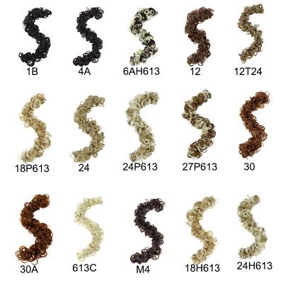 China Long Curl Big Ponytail Messy Bun Hair Extensions Wrap On Curly Updo Wigs For Women Synthetic Hair Scrunchies Curly Messy Updo Bun for sale