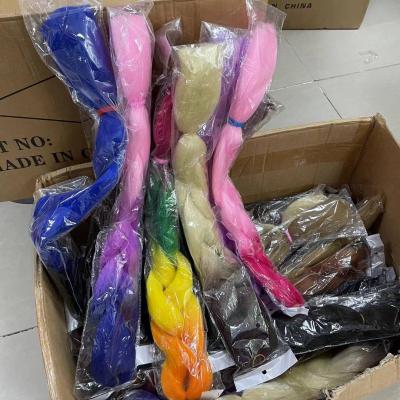 China Wholesale 24inch Synthetic Yaki Hair Ombre Braiding Hair African Braids Synthetic Hair Jumbo Braids for sale