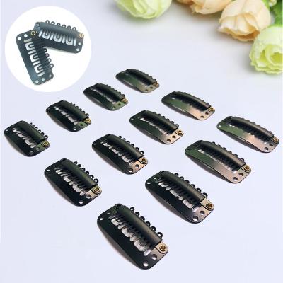 China Free Shipping Stainless Steel Wholesale Cheap U Shape 6 Teeth Hair Clips, Invisible Snap Comb Clip In Hair Extension, Anti - Metal Wig Clips for sale