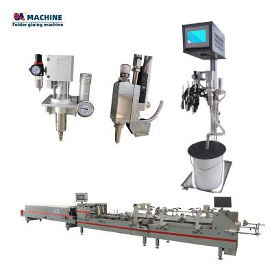 China 6 Channel 4 Cold Glue Guns Parfume Box Making Machine met optionele configuraties Te koop