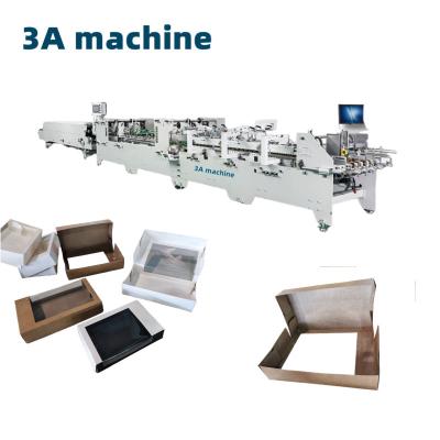 China Versátil CQT-850 Automático 4 6 Corner Folder Gluer para la fabricación de cajas de comida de papel en venta